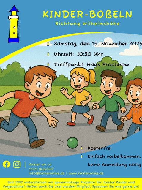 Kinderboßeln mit großer Beteiligung