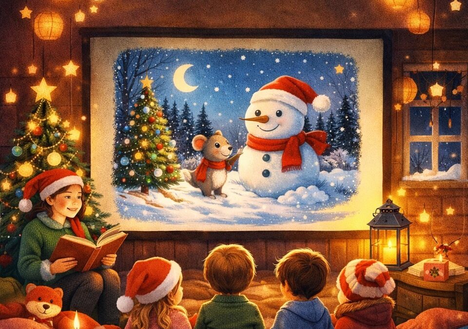 Bilderbuchkino beim lebendigen Adventskalender